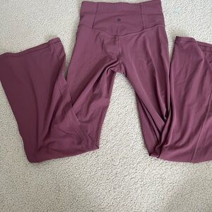 Athleta Dark Pink Elation Flare Leggings XS